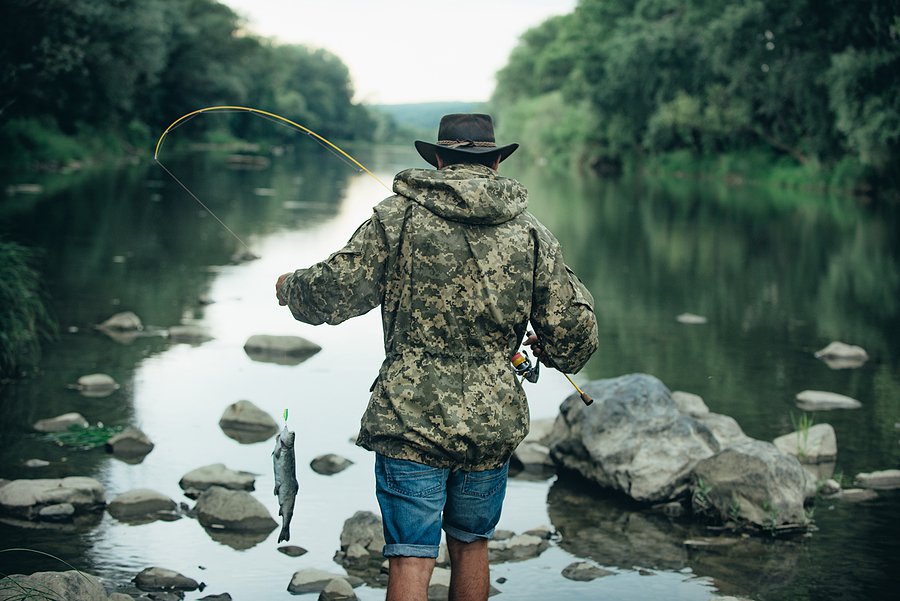 Fishing store hat target